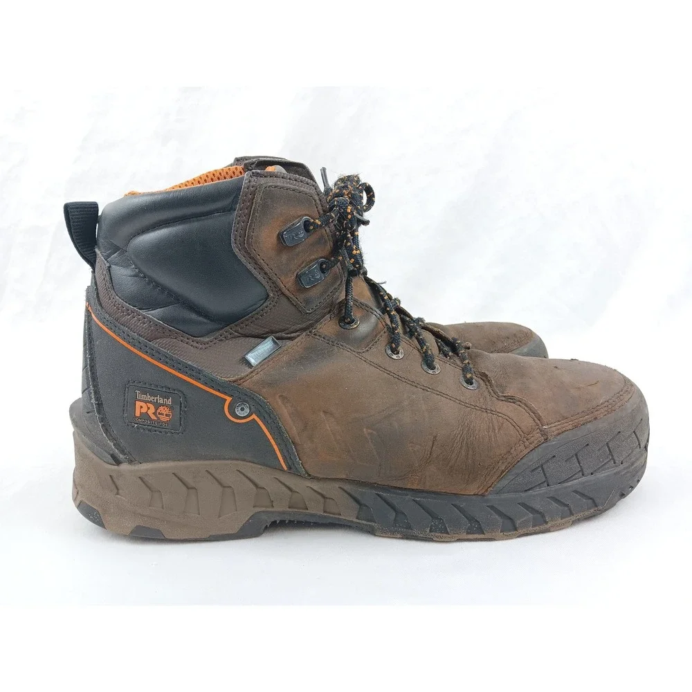 Timberland PRO Work Summit‎ Mens Brown Composite Toe Boots Size 13M A225Q A7859
